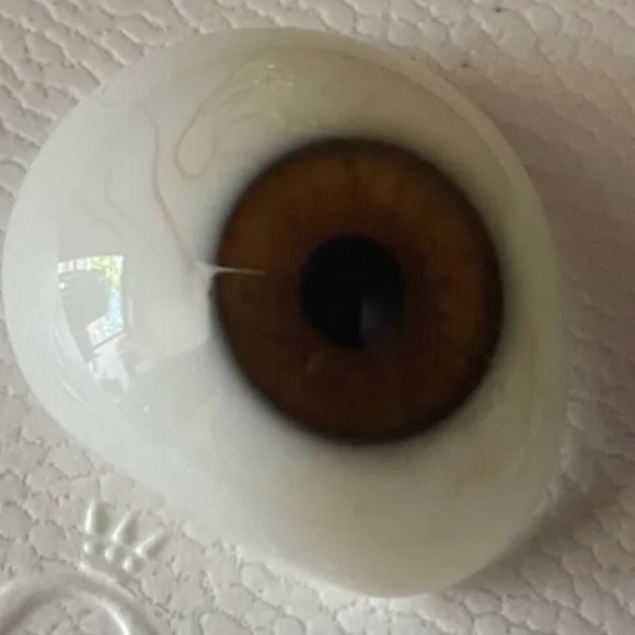 Real Medical Prosthetic Human Glass Eye, Brown, circa 1880 - Picture 4 of 6